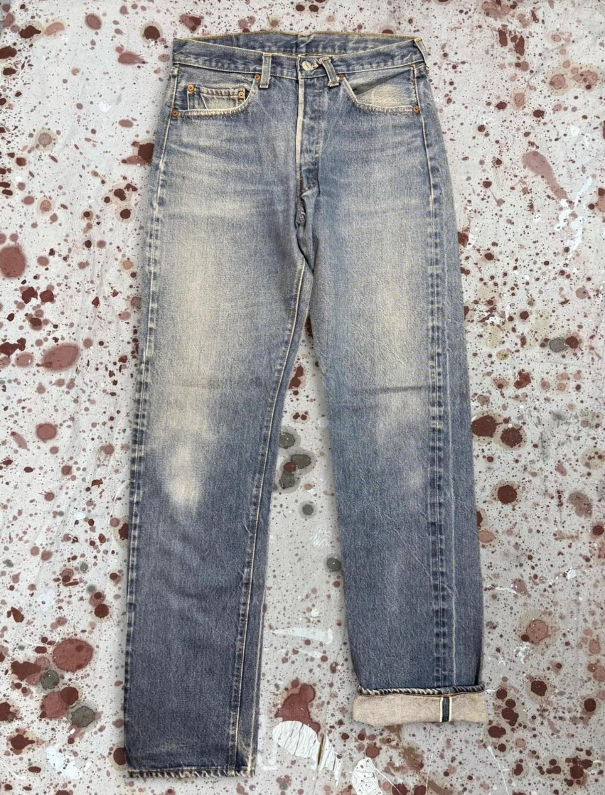 Vintage USA Levi S.O. 1501-0117 Redline Premium Wash Denim Jeans (JYJ-411025)