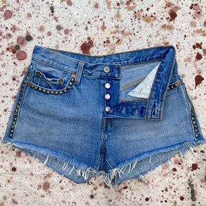 Vintage Levi 501 Studded Cutoff Shorts (JYJ0524-246)