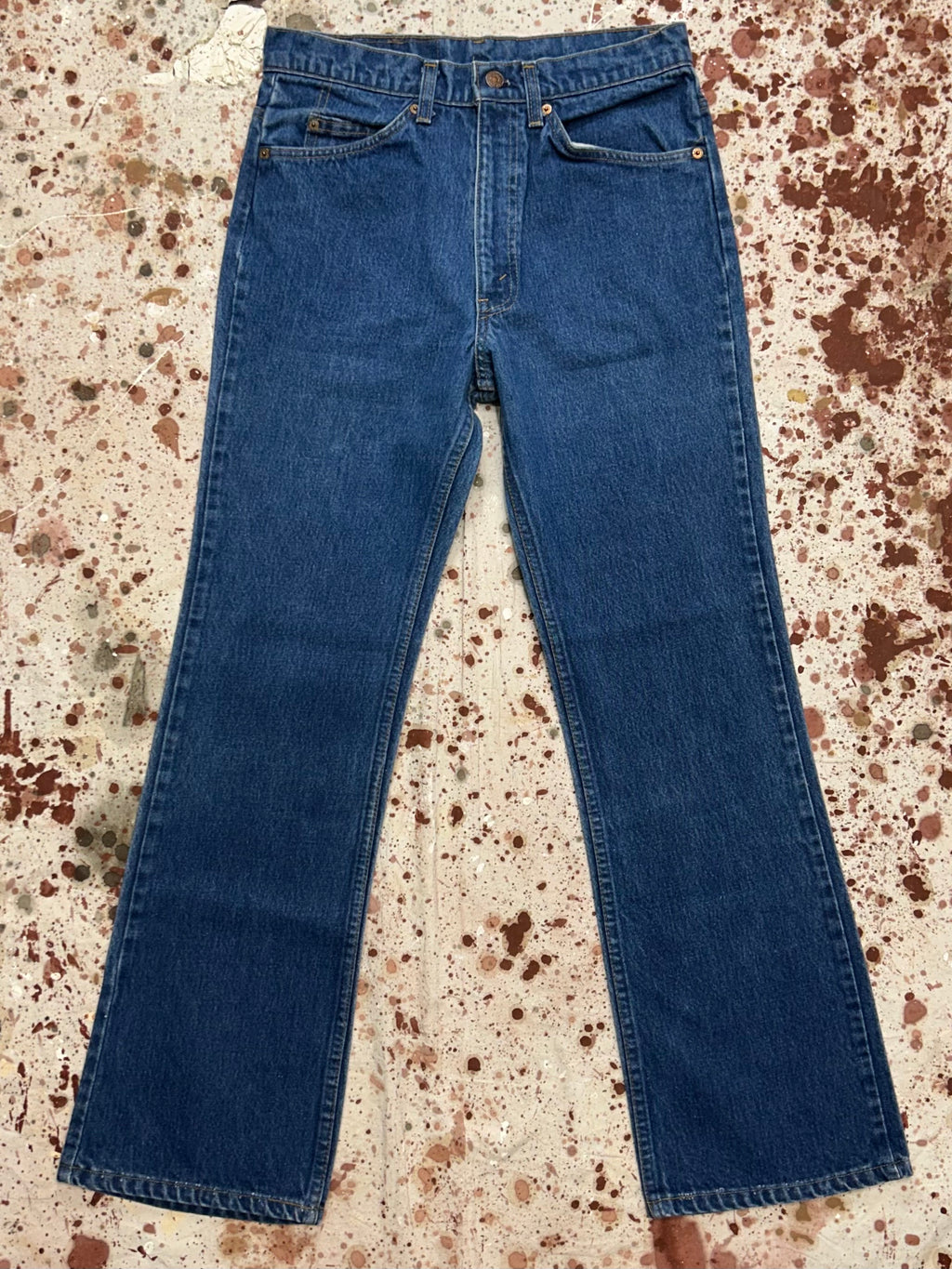 Vintage USA Levi's 517 Orange Tab Dark Wash Denim Jeans, Talon 42 zip (JYJ0924-301)