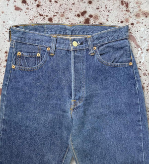 Vintage USA Levi 501 Redline Dark One-Wash Denim Jeans (JYJ-161025)