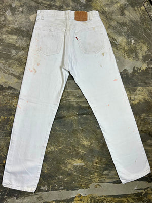 Vintage USA White With Paint Levi 501’s (JYJ0923-028)