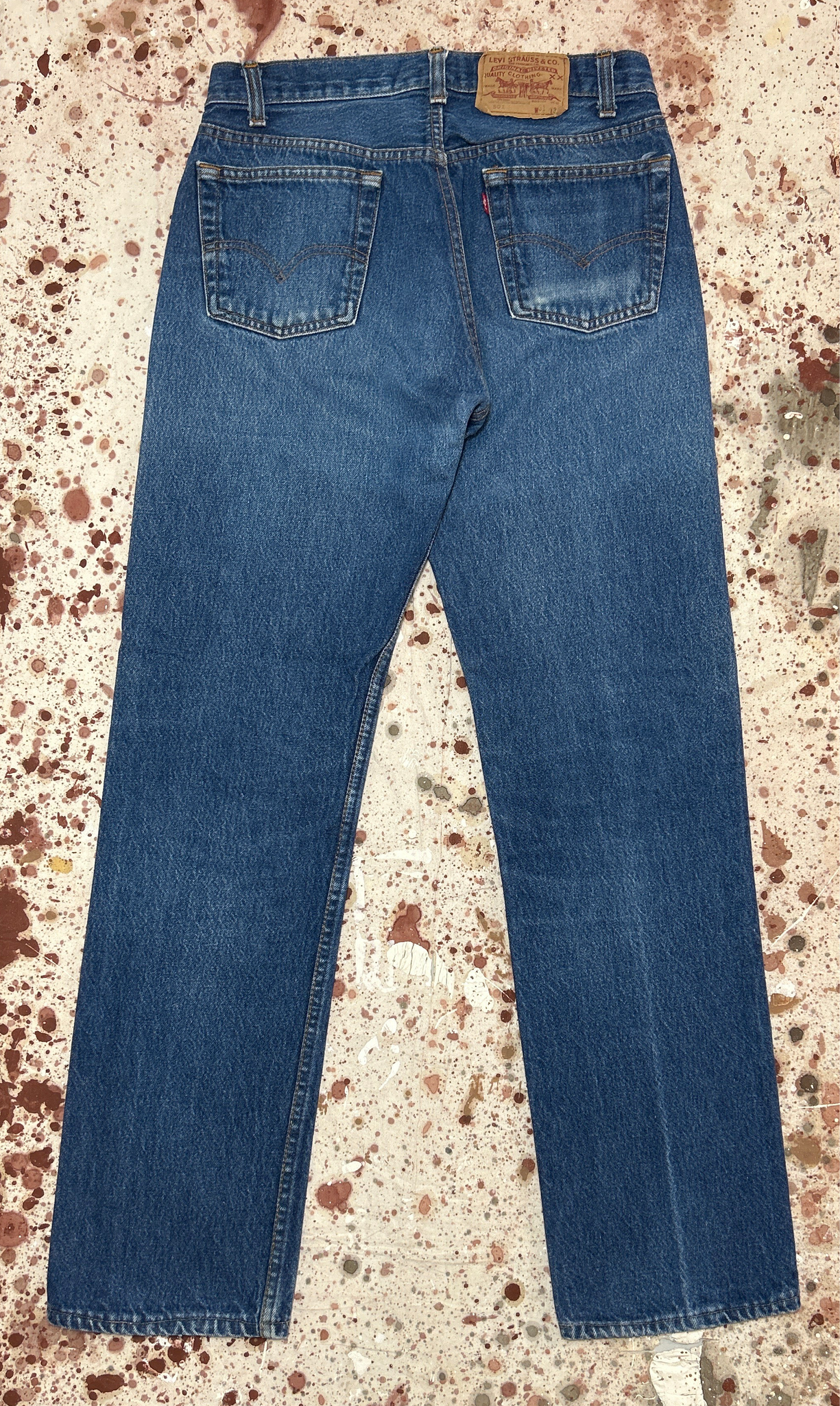 Vintage USA made 501 Super Wash Transitional Tag Denim Jeans (JYJ-4725)