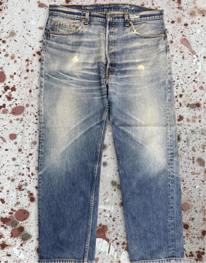 Vintage USA made Levis 501, Transitional Tag, Super Wash, Denim Jeans (JYJ-111025)
