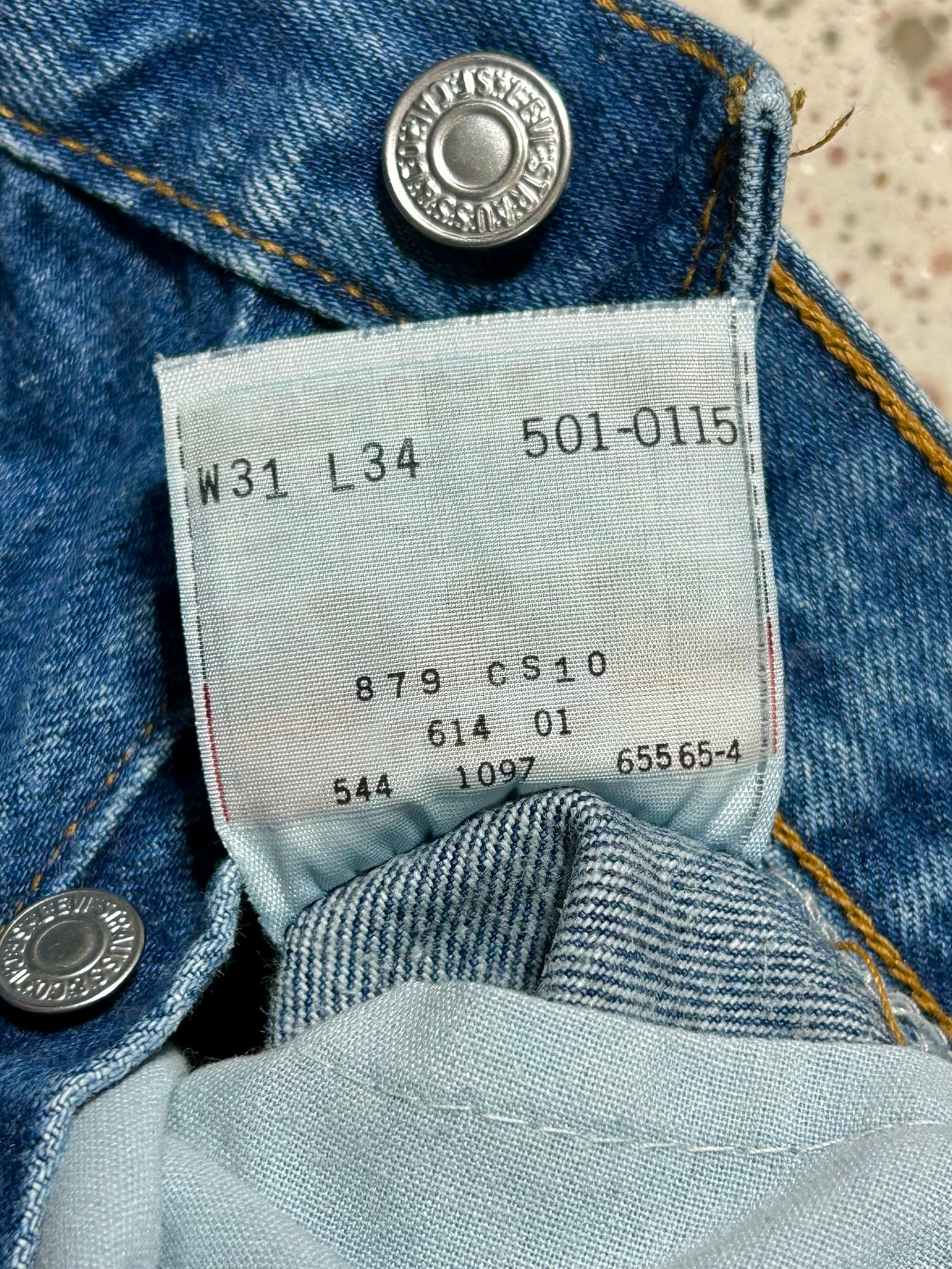 Vintage USA Levi 501 Dark Wash Denim Jeans (JYJ0425-442)