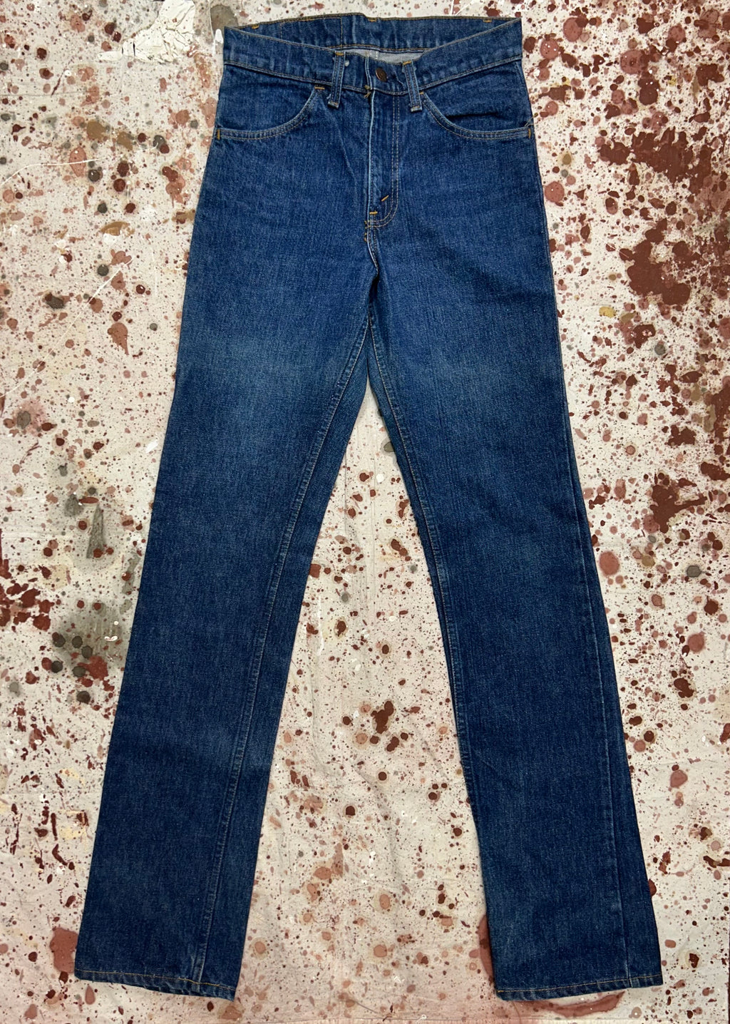 Vintage USA Levi’s 519 Talon Zipper Dark Wash Denim Jeans (JYJ1024-332)