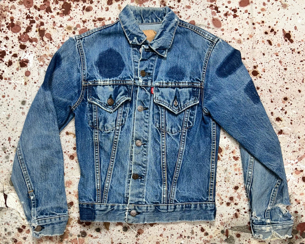 Vintage USA 1970's Levi's "E" JYJ Custom Patch Denim Jacket (JYJ1124-366)