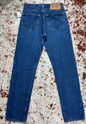 Vintage USA Levi 501 Dark Wash Denim Jeans (JYJ0425-442)