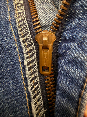 Vintage USA 1970's Lee Two-Tone Talon Zip Reversible Denim Jeans