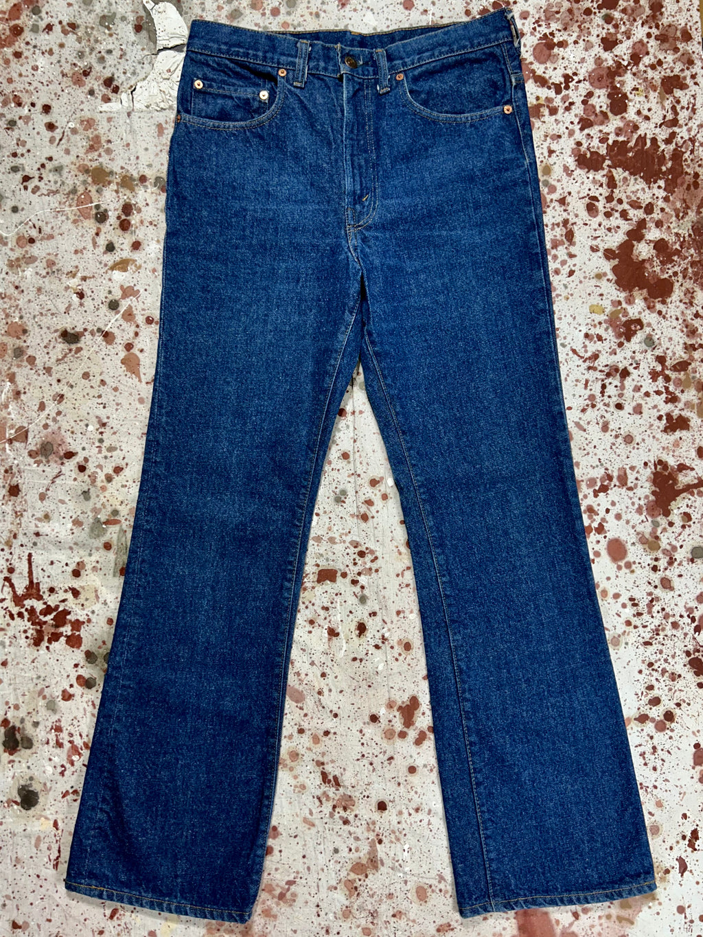Vintage USA Levi 517 Transitional Talon 42 Zip One-Wash Denim Jeans (JYJ0424-170)