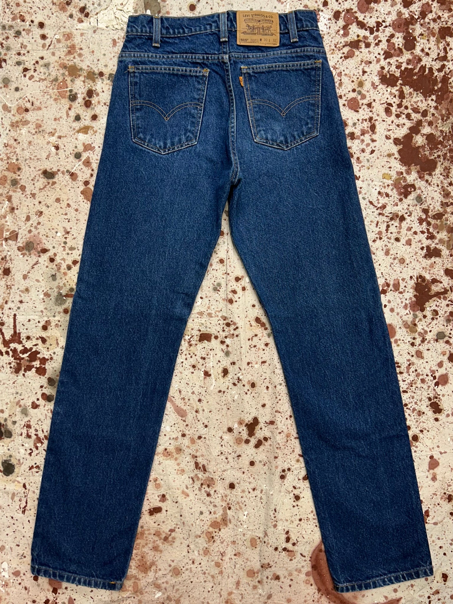 Vintage USA Levi's 505 Dark Wash Denim Jeans (JYJ1024-324)