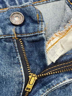 Vintage USA Made Levi 517's with Super Wash, Black Bar tack pockets, transitional tag, 70's Talon 42 Zipper Denim Jean (JYJ0524-259)