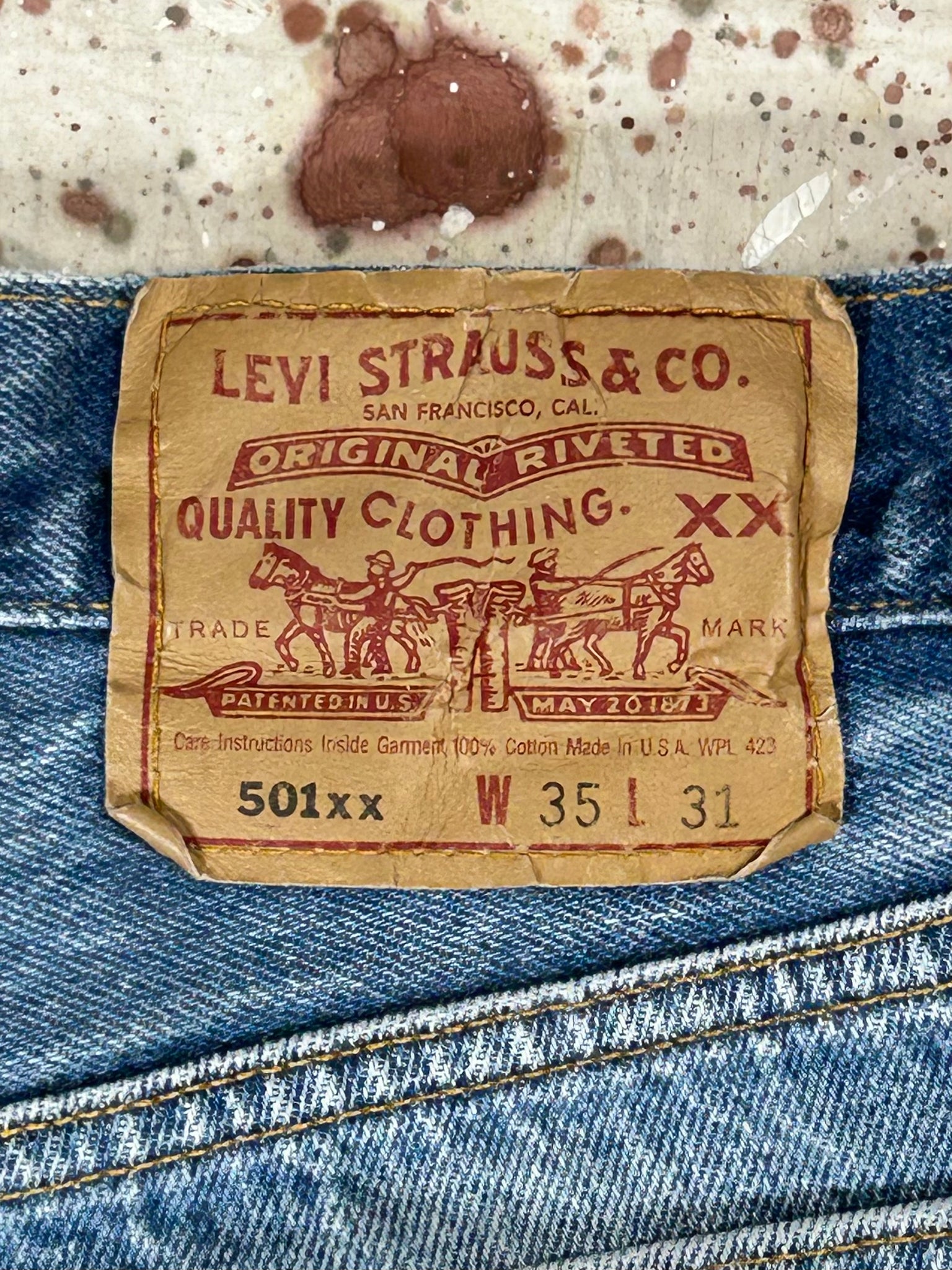Vintage USA Levi’s 501xx Superwash Denim Jeans (JYJ0125-400)