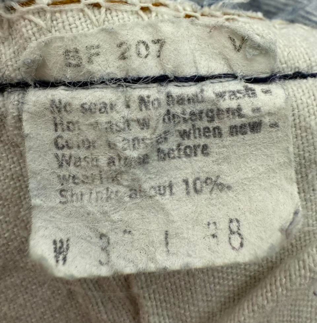 Vintage USA Levi 501 Redline Great Wash Denim Jeans (JYJ-401025)