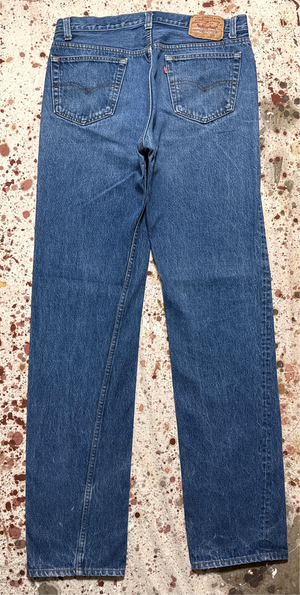 Vintage Levi USA MADE 501 Transitional Tag, X-Long Tracks, Super Wash Denim Jeans (JYJ-02825)