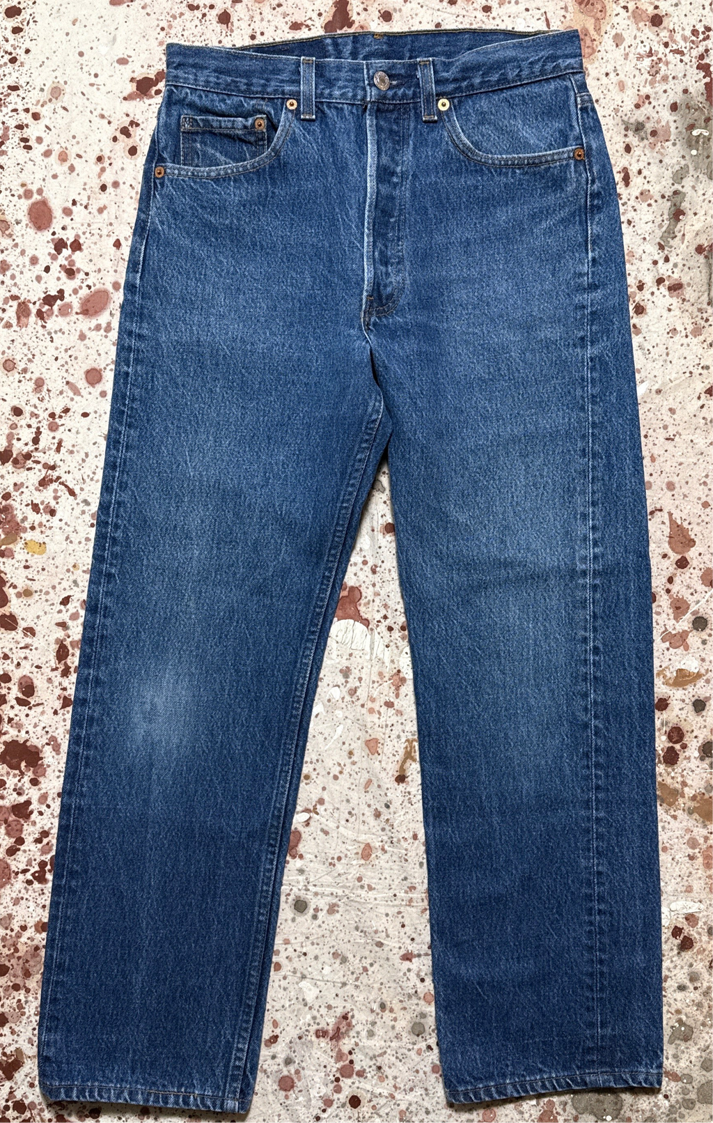 Vintage Levi’s USA Dark Wash 501 Transitional Tag Denim Jeans (JYJ0625-468)