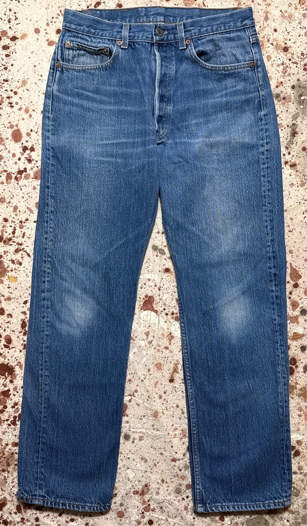 Vintage USA made 501 Transitional Tag, Super Wash, Denim Jeans (JYJ0625-471)