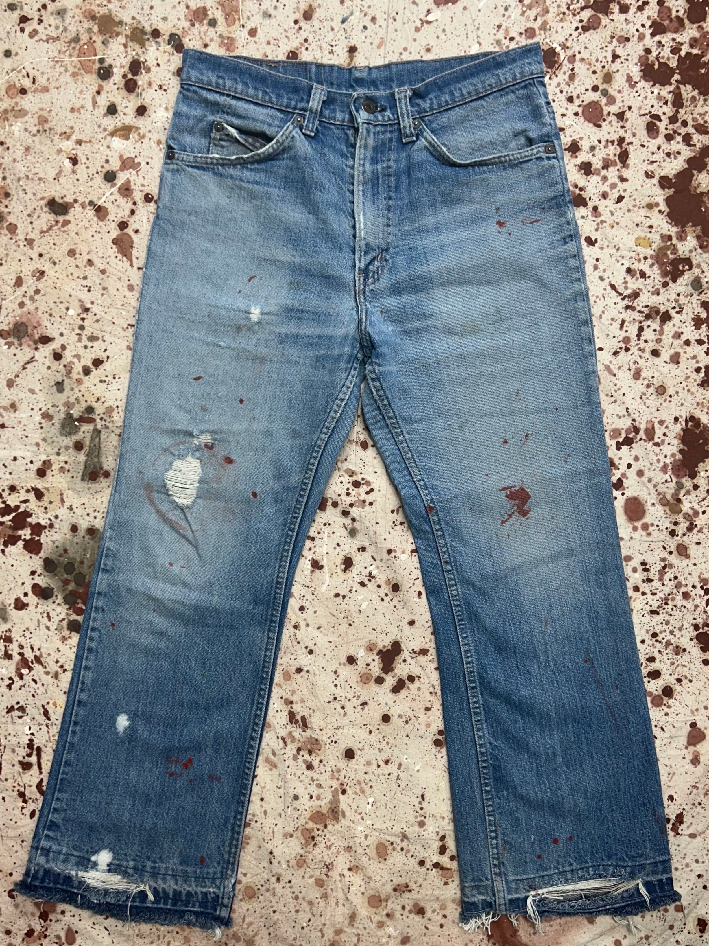 Vintage USA Levi's 517 Transitional Feather & Paint