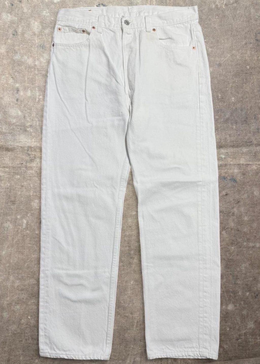 Vintage USA Levi's 501 White Denim Jeans (JYJ0324-093)