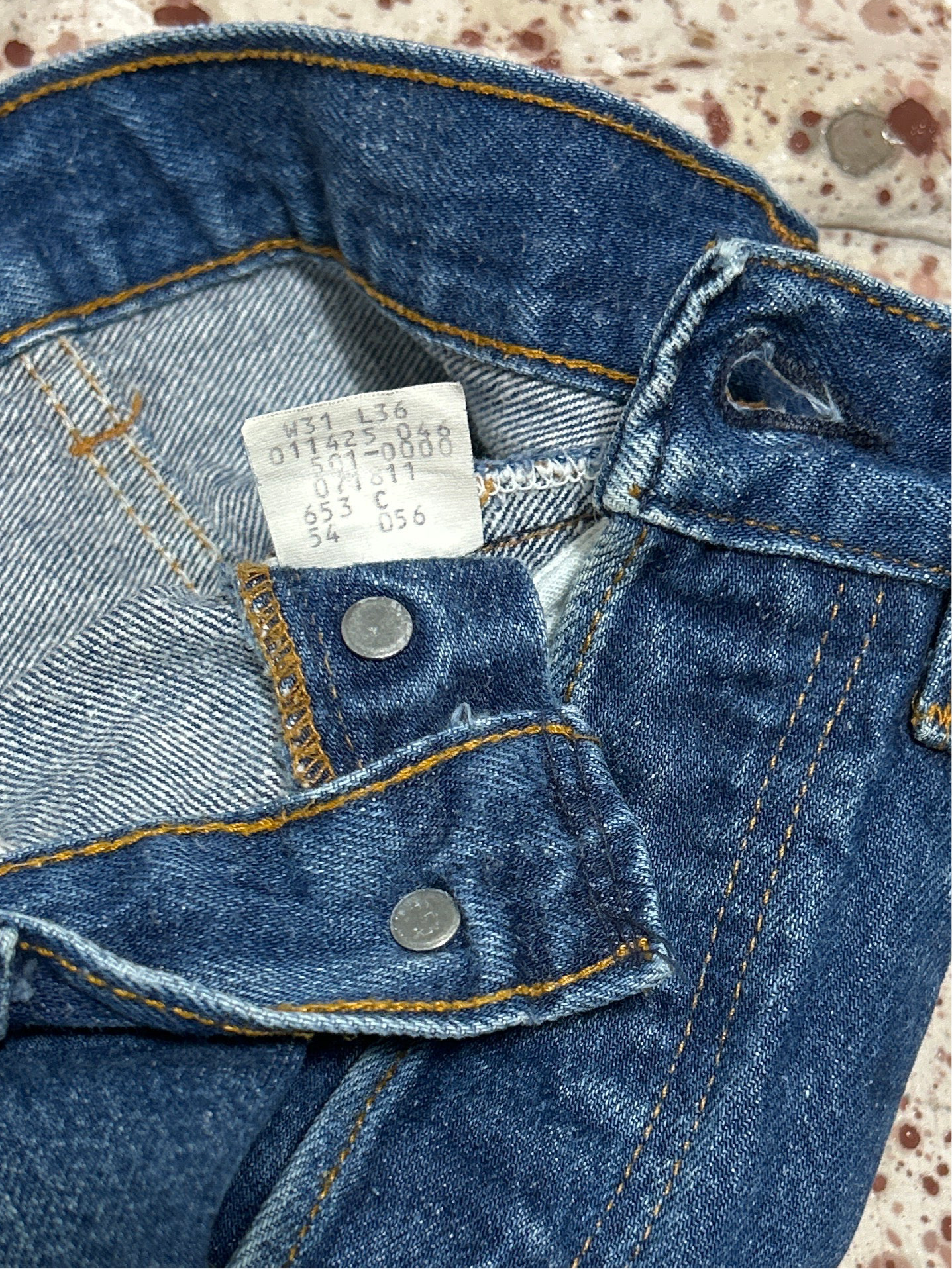 Vintage USA made 501 Super Wash Transitional Tag Denim Jeans (JYJ-4725)
