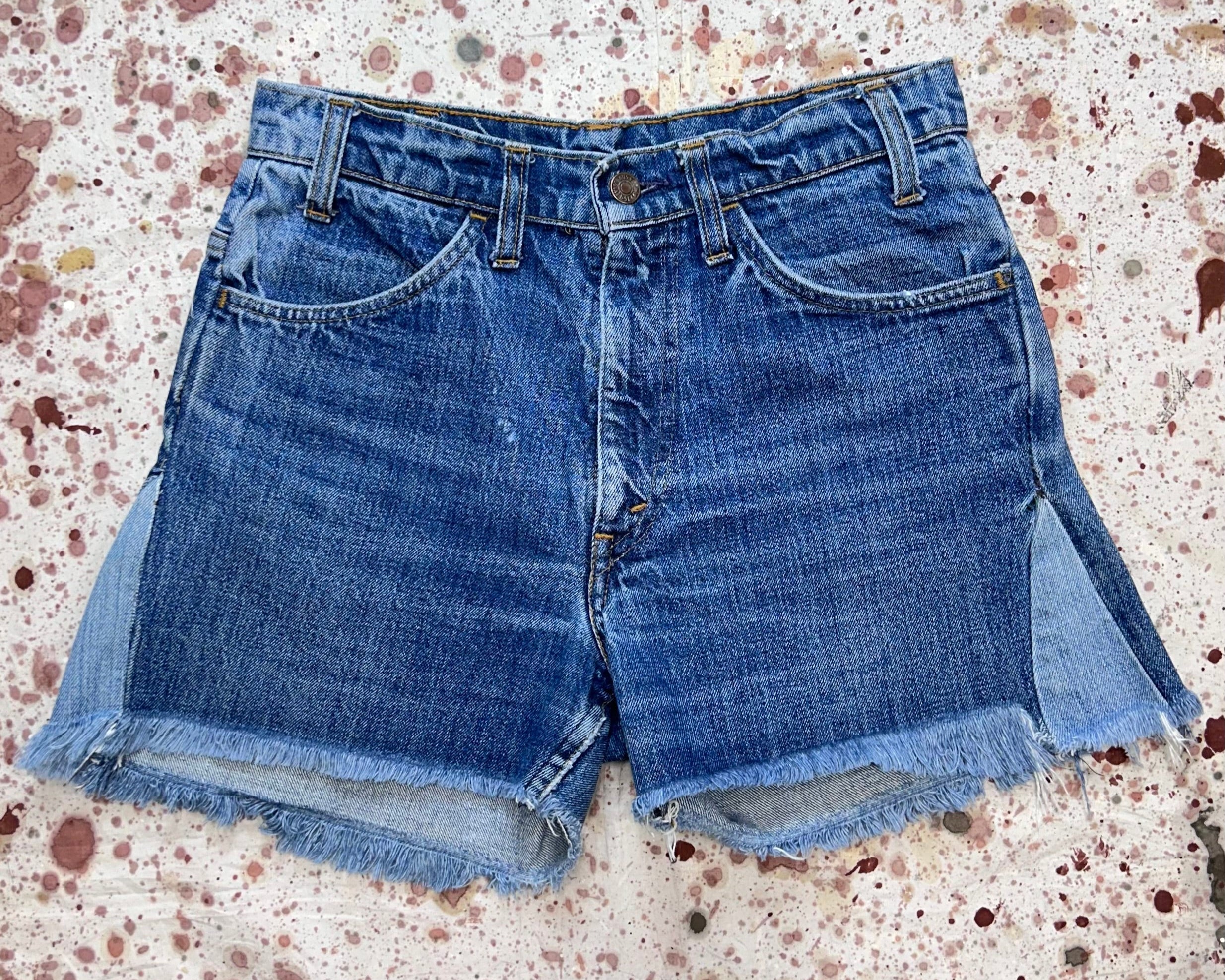 Vintage 70's Levi 646 modified side seam Cut Off Shorts