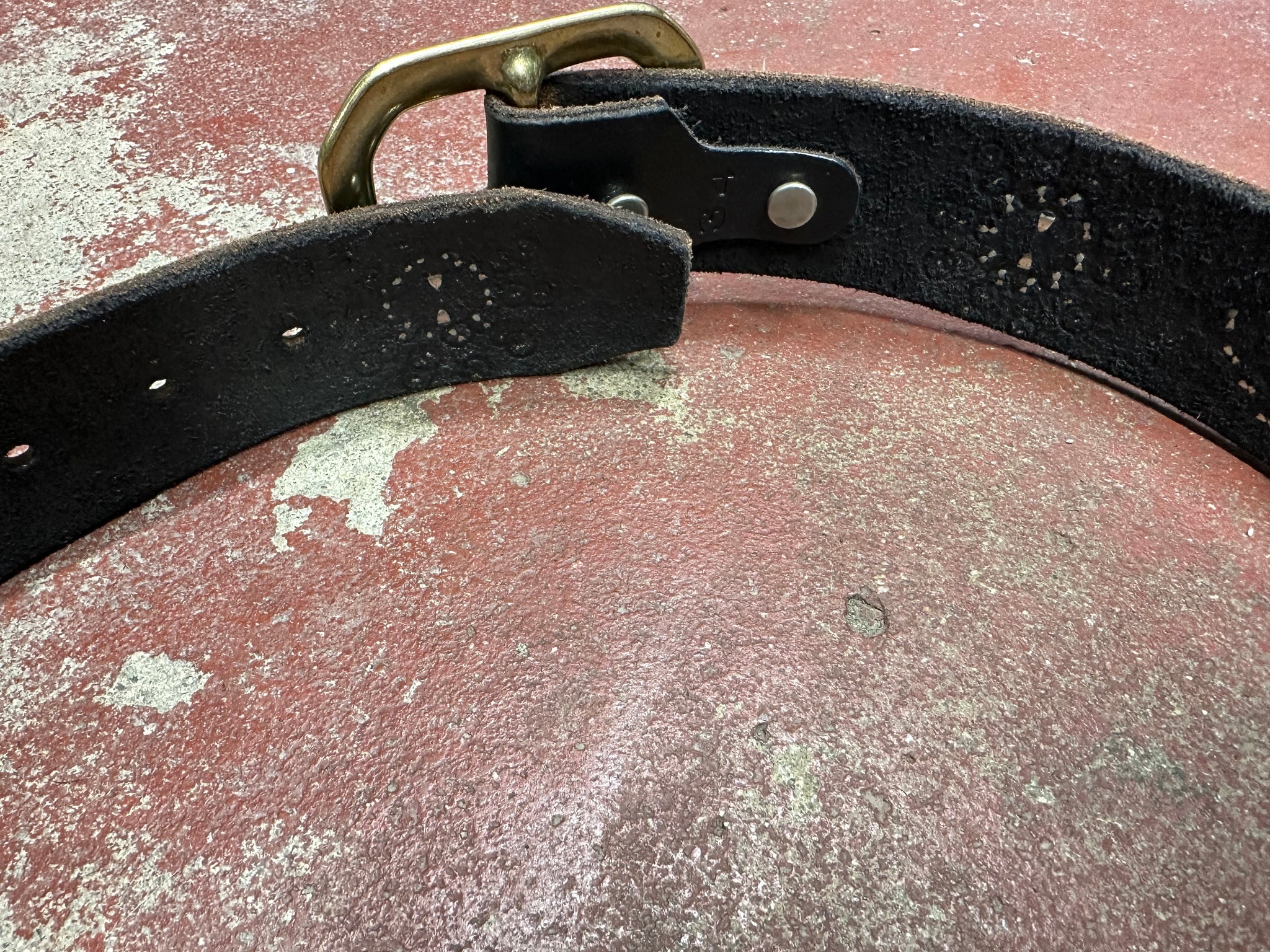 Vintage Black Custom Studded Belt (JYJ-222)