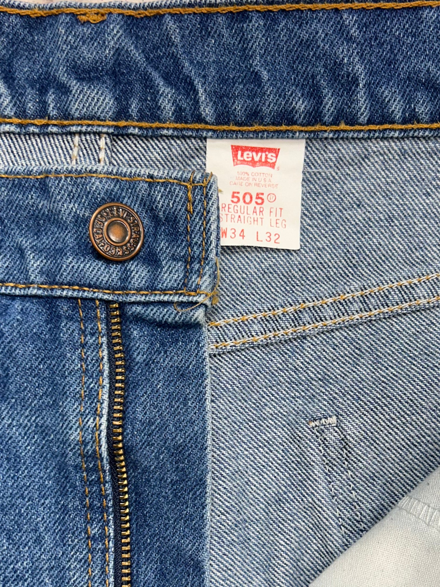 Vintage USA Levi's 505 Superwash Orange Tab Denim Jeans (JYJ0924-268)