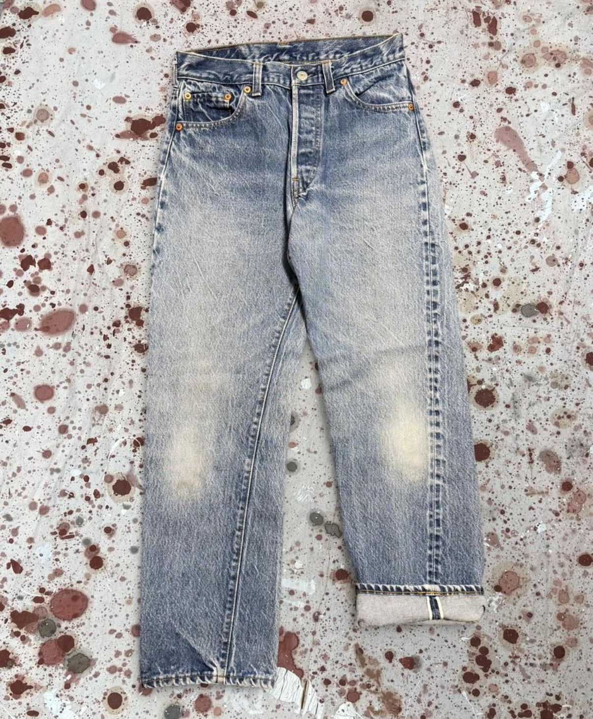 Vintage USA Levi’s 501 Redline Denim Jeans w/ incredible tracks (JYJ-381025)