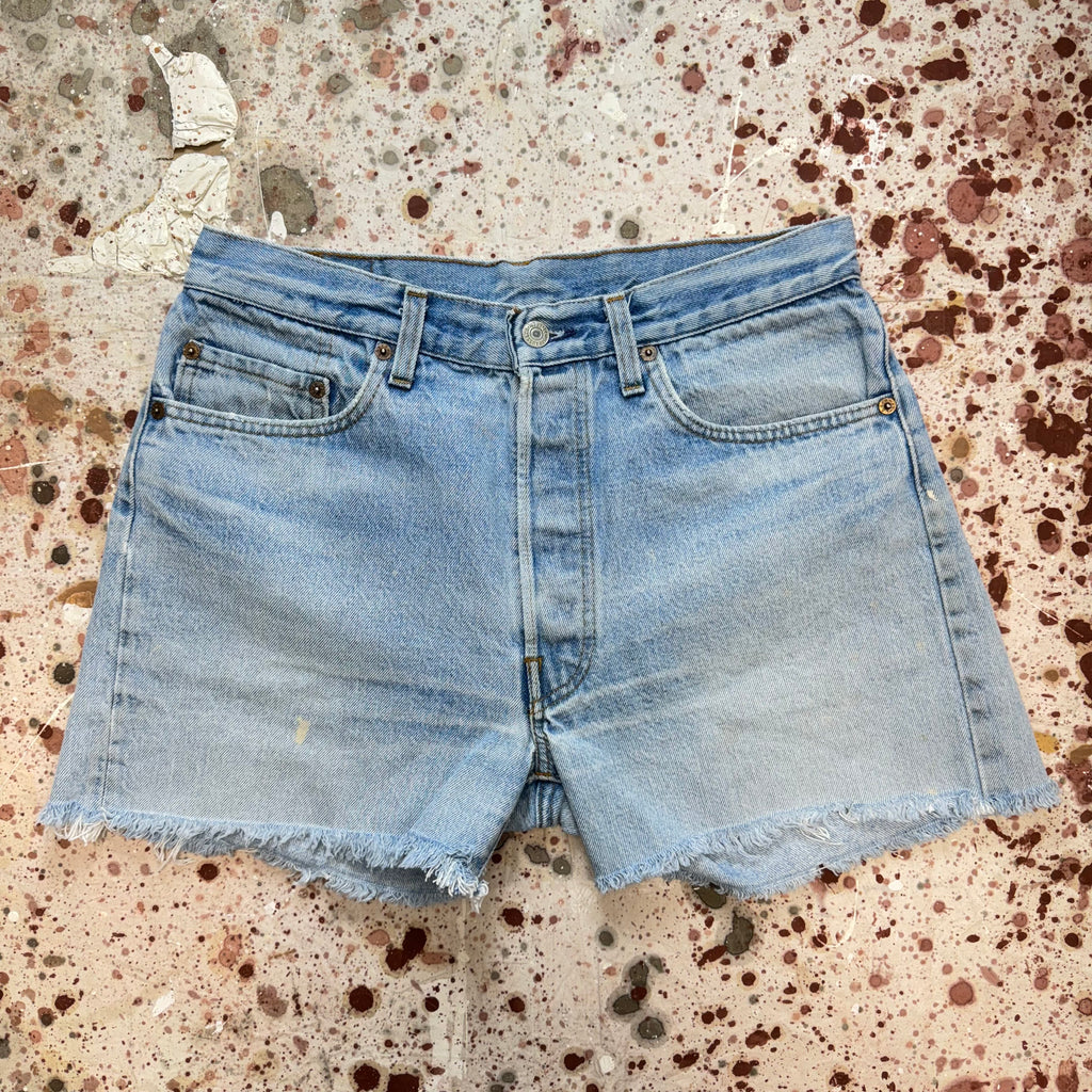 Vintage Levi's 501 Premium Light Wash Cut Off Denim Shorts (JYJ0524-208)