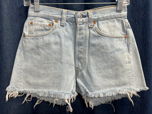 Vintage USA Levi’s 501 Light Wash Denim Cut Off Shorts (JYJ0524-219)