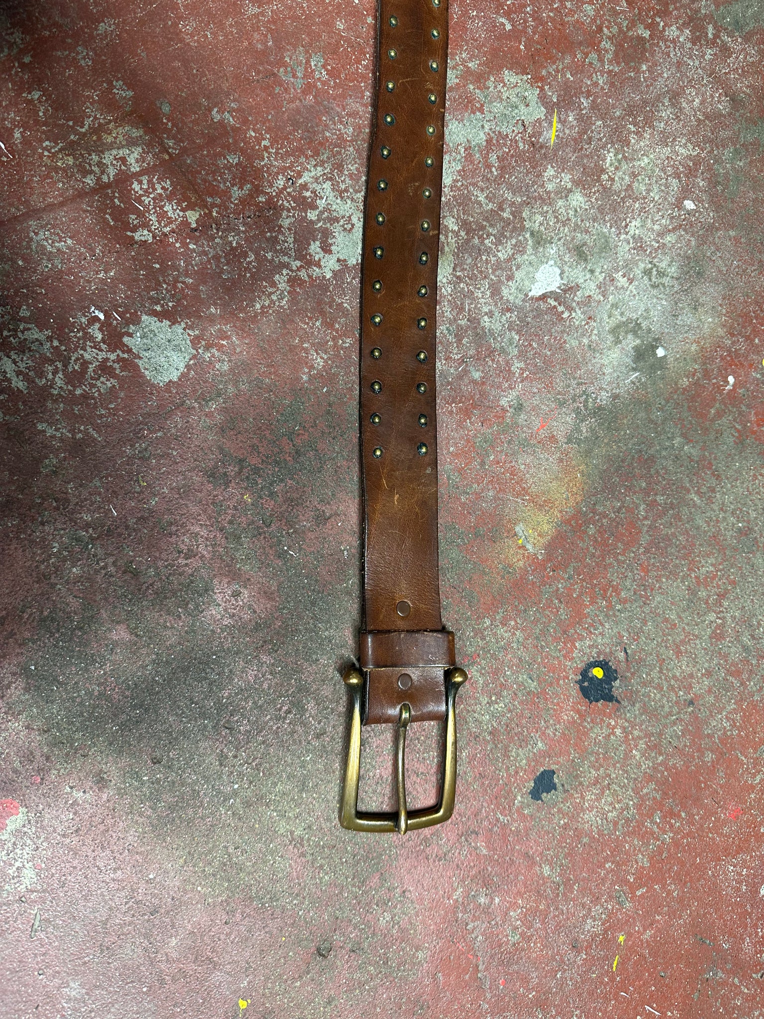 Vintage Studded Brown Belt (JYJ-221)