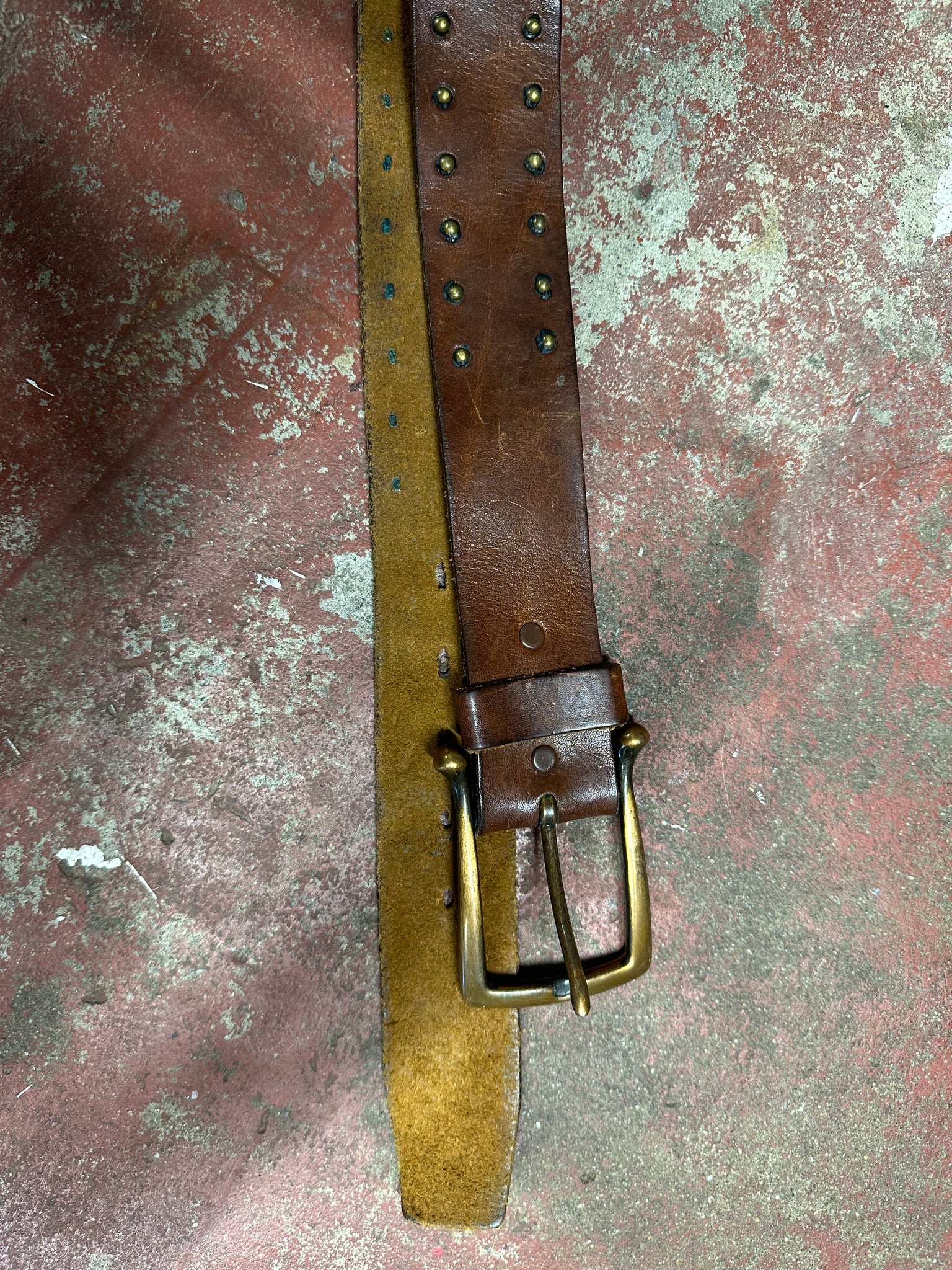 Vintage Studded Brown Belt (JYJ-221)