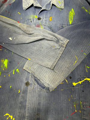 Vintage Denim Smock with Paint (JYJ-095)