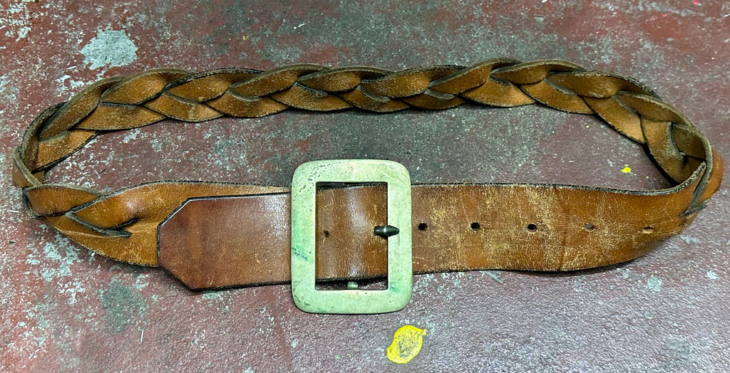 Vintage 70's Braided Leather Belt