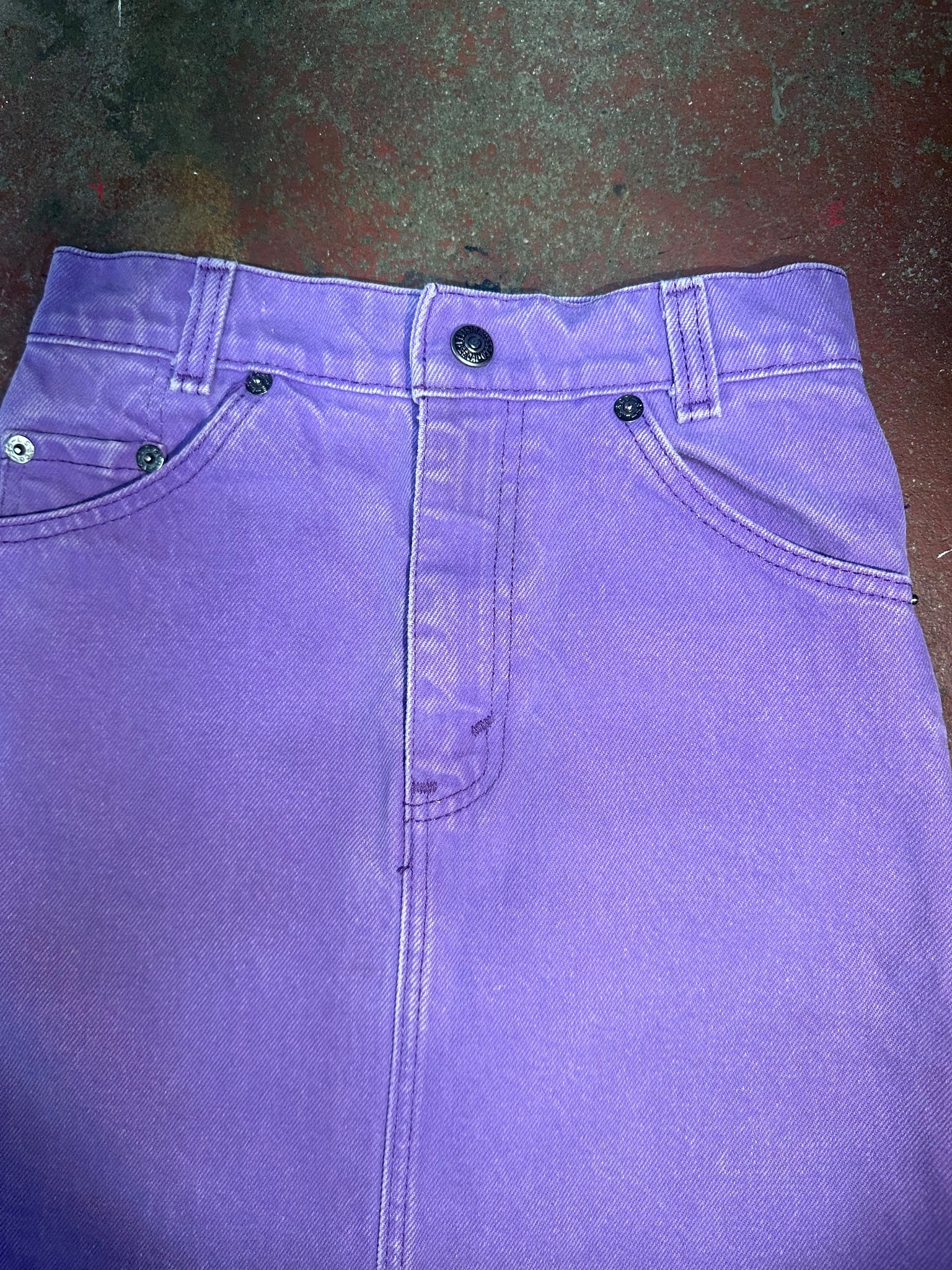 Vintage 1980's Levi Purple Denim Skirt (JYJ-193)