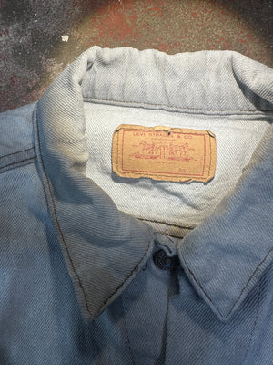 Vintage USA Made Faded True Black Trucker Jacket (JYJ-091)