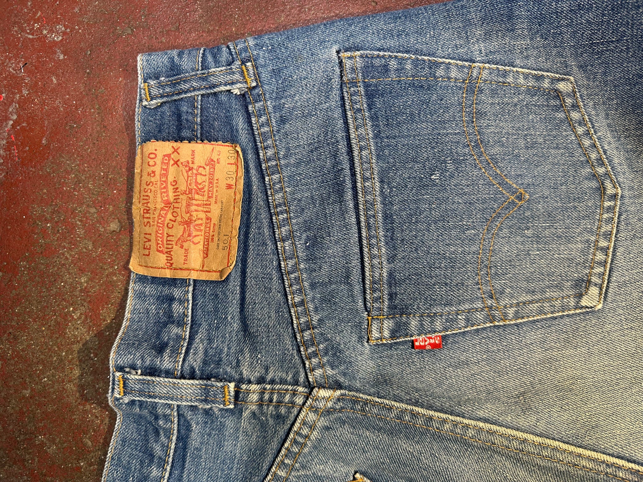 Vintage Levi 501 USA Made Redline Single Stitch Cutoff Shorts (JYJ-205)