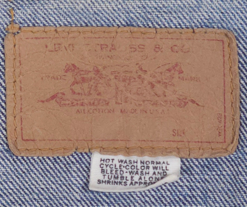 Vintage JYJ Custom Embroidered Zuma Beach Levi Denim Trucker Jacket (JYJ0125-402)