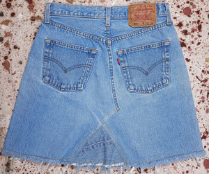 Vintage Custom Junkyard Jeans Levi 501 Denim Skirt (JYJ-194)