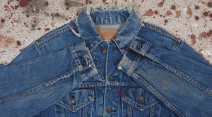 Vintage JYJ Custom Embroidered Zuma Beach Levi Denim Trucker Jacket (JYJ0125-402)