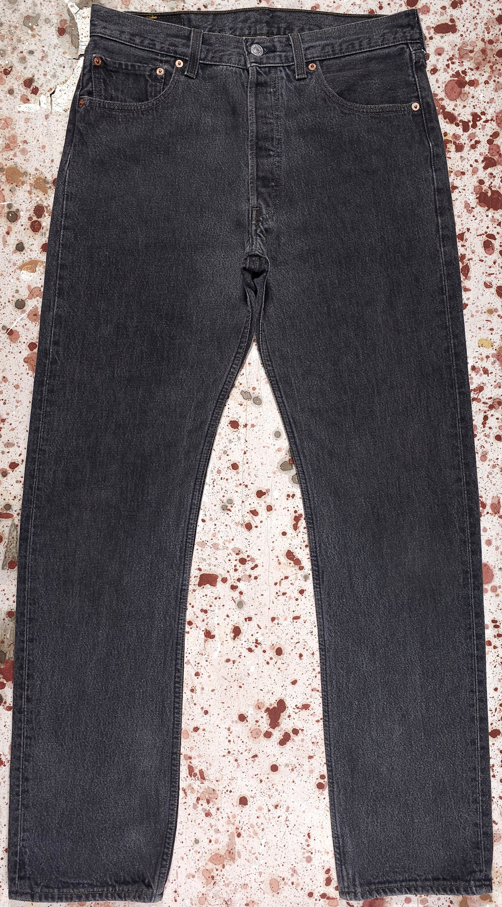 Vintage USA Made Levi 501 Faded True Black Jeans (JYJ0124-008)