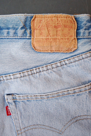 Vintage Levi's 501 Redline Selvedge USA Cutoff Denim Shorts (JYJ-025)