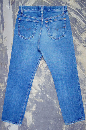 Vintage Levi's 501 USA Super Whiskered Denim Jeans (JYJ-0055)