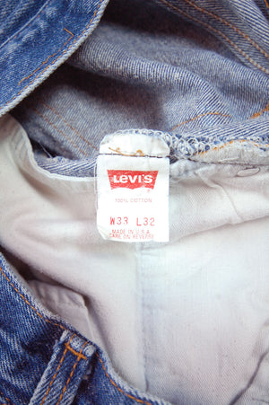 Vintage Levi's 501 USA Super Whiskered Denim Jeans (JYJ-0055)