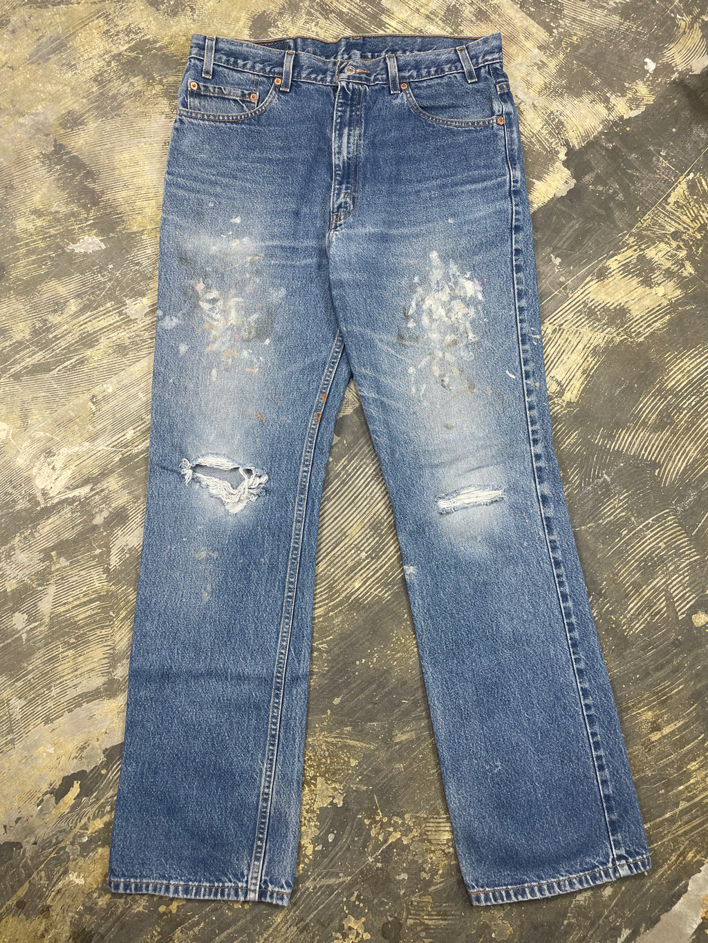 Vintage Levi 517  Premium Wash & Paint Denim Jeans (JYJ-0325)