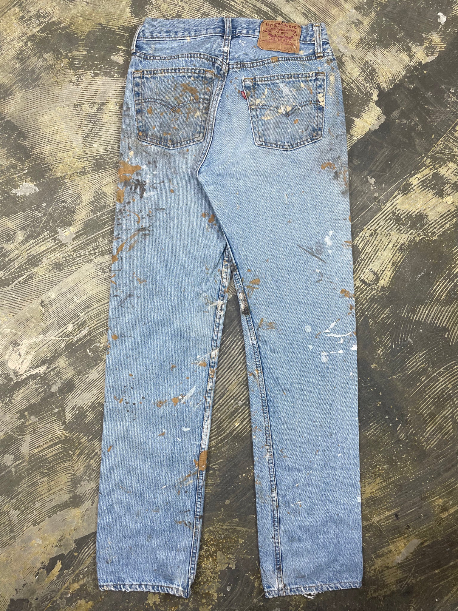 Vintage Levi 501 Premium Wash & Paint Denim Jeans (JYJ-0299