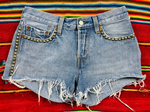 Vintage Levi's 501 Studded Cutoff Shorts (JYJ-014)