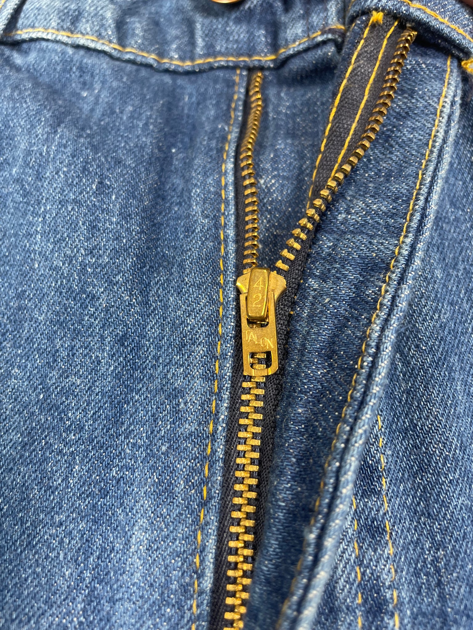 Vintage Levi 646 Talon 42 Bell Bottom Denim Jeans (JYJ-0246)