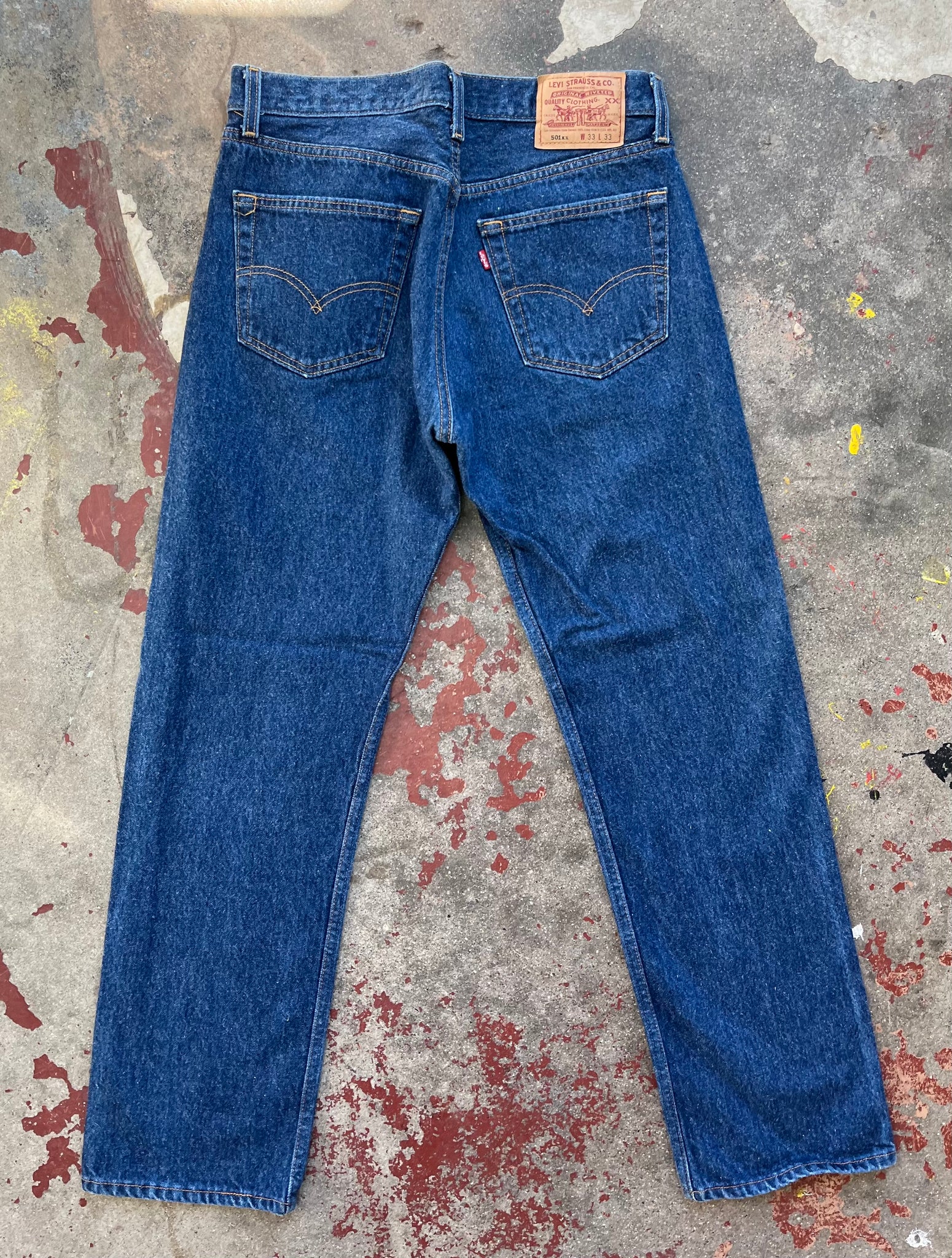 Vintage Levi 501 USA One Wash Denim Jeans (JYJ-0163)