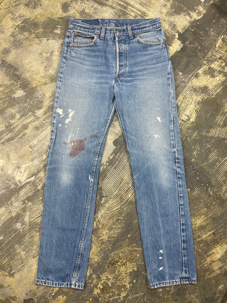 Vintage Levi 501 USA Premium Wash & Paint Denim Jeans (JYJ-0302