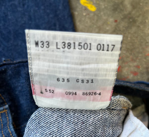 Vintage Levi 501xx USA One Wash Denim Jeans (JYJ-0151)